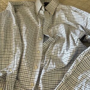 Jos. A. Bank Blue and White Checkered Casual Shirt